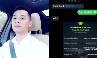 Ông xã Hằng Túi gọi taxi hết 48 ngàn, hào phóng trả luôn 50 triệu