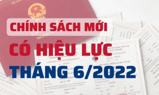 5 chính sách mới nổi bật có hiệu lực từ tháng 6/2022