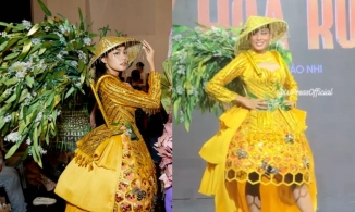 Thảo Nhi Lê bị chê như gùi rau muống trong phần trang phục dân tộc của Miss Universe Việt Nam 2022