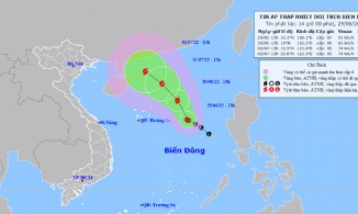 Áp thấp nhiệt đới diễn biến mạnh, khả năng thành bão trong ngày mai (30/6)
