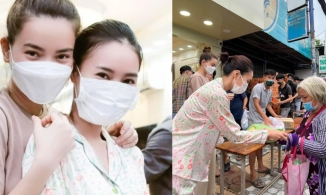 Lan Ngọc mặc đồ ngủ đi từ thiện, giản dị hay cẩu thả?