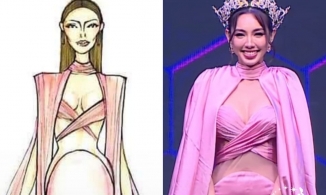 Thùy Tiên tự biến mình thành “hoa hậu quý bà” với chiếc đầm khó tả