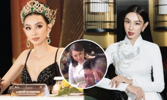 Hoa hậu Thùy Tiên hớt hải tìm bố cho em nhỏ bị lạc, ôm bên cạnh không rời