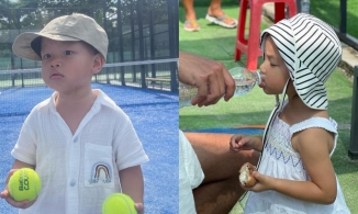 Leon - Lisa đi cổ vũ ba thi đấu tennis: Hò reo, phơi nắng đến khát khô vẫn nhiệt tình hơn cả fan