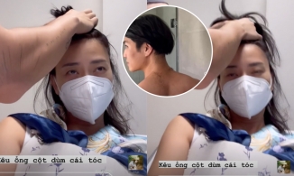 Ngô Thanh Vân bị chồng trẻ Huy Trần 'ăn miếng trả miếng' sau khi lỡ tay làm hỏng mái tóc của ông xã
