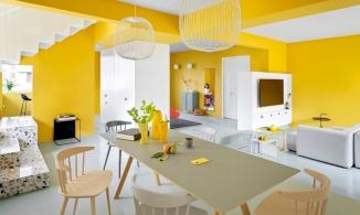 Căn hộ sắc vàng “đẹp rạng ngời mà không chói lóa” tại Bắc Kinh