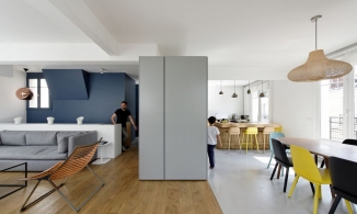 Căn hộ thông tầng được cải tạo từ 2 căn riêng lẻ với thiết kế thông minh