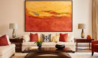 Trang trí tường sống động với tranh treo tường trừu tượng cỡ lớn