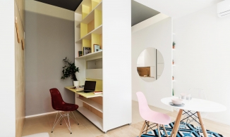 Căn hộ 29,5m² rộng hơn diện tích thực với bức tường có khả năng... xê dịch