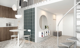 Căn hộ 25,6m² siêu nhỏ nhưng siêu đẹp với tông màu xám sang chảnh