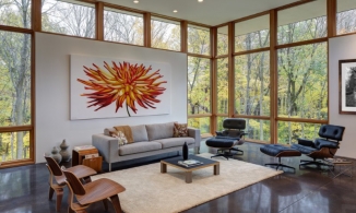 15 phòng khách đẹp đến phát hờn nhờ thiết kế cửa kính trong suốt từ trần đến sàn nhà