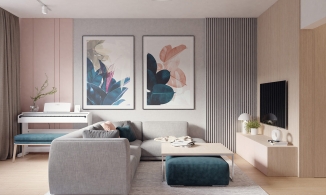 2 căn hộ ngọt ngào và êm ái với nội thất tông màu hồng và xanh lam