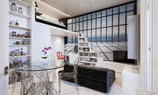 Căn hộ 29m² đẹp 'lịm tim' nhờ khung cửa sổ bí ẩn nhìn ra thành phố