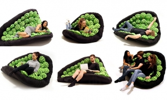 Lullock, chiếc ghế thư giãn được tạo thành từ những “bông hoa xốp” 