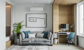 Căn hộ chỉ 38m² nhưng có đến 2 góc làm việc độc lập cho đôi vợ chồng trẻ