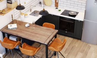 Căn hộ vỏn vẹn 38m² nhưng cực chất nhờ kết hợp ba gam màu trắng, xám và cam gạch