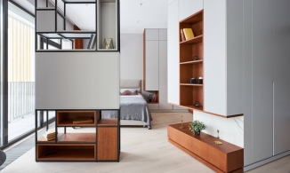 Căn hộ 41m² rộng thênh thang nhờ hệ nội thất âm tường thông minh ở mọi nơi