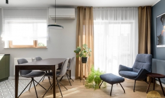 Căn hộ 46m² thời thượng với sự kết hợp của bộ 3 xám xanh, xanh ô liu, hồng