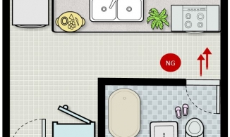 Phòng bếp đối diện cửa phòng tắm: Làm thế nào để hóa giải thế xấu phong thủy này?