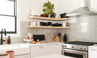 5 ý tưởng thiết kế kệ mở thông minh cho phòng bếp gọn gàng, xinh xắn