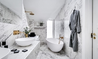 Đá cẩm thạch: Vật liệu 'đắt xắt ra miếng' cho phòng tắm sang chảnh 