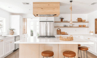 Những ý tưởng trang trí bếp bằng nội thất gỗ mộc mạc, ấm áp để đón mùa Đông