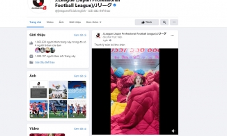 Fanpage giải bóng đá Nhật Bản bị hack để livestream bán hàng qua mạng