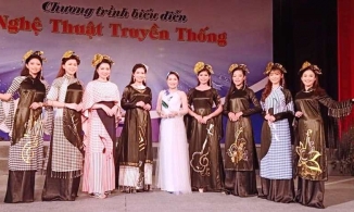 Nghi vấn mẫu áo dài trình diễn đêm chung kết HHVN 2020 đạo ý tưởng thiết kế