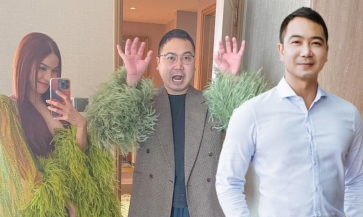 Vợ chồng Lan Khuê đăng ảnh lầy lội, biểu cảm của doanh nhân Tuấn John chiếm hết spotlight