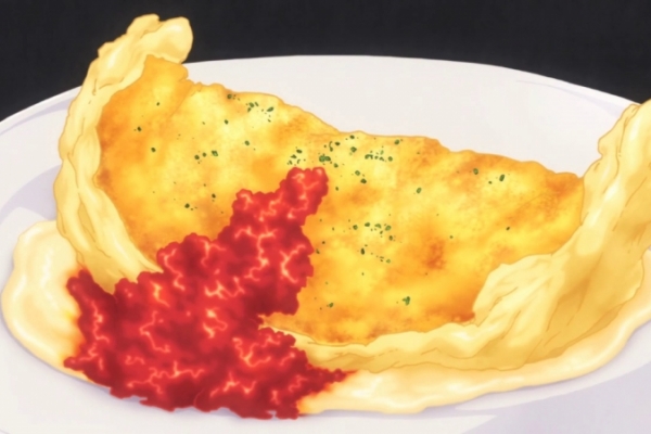 Món trứng ốp lết đẹp mắt trong anime.