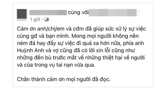 Huỳnh Anh chính thức nhận lỗi, hứa bồi thường trong vụ vô ý mở cửa xe - Ảnh 3