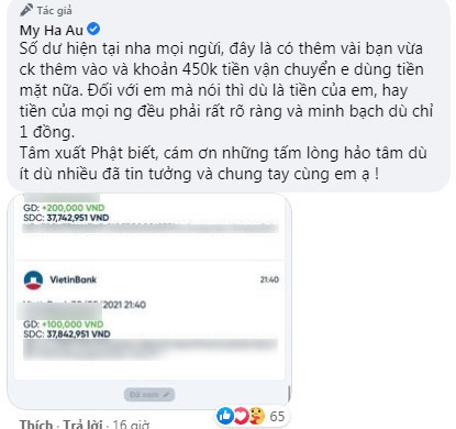 Giữa ồn ào tiền từ thiện, Âu Hà My công khai luôn hoá đơn minh bạch đến từng nghìn lẻ - Ảnh 3