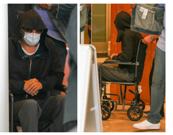 'Nam thần Hollywood' Brad Pitt lộ hình ảnh ốm yếu, phải ngồi xe lăn - Ảnh 2