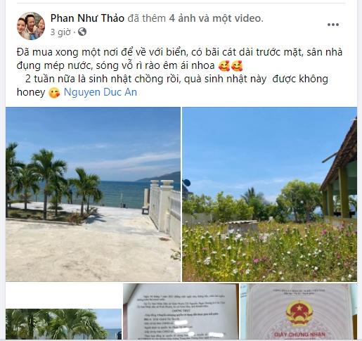 Khoe bất động sản mua tặng chồng, Phan Như Thảo bị 'bóc trần' sự thật - Ảnh 1