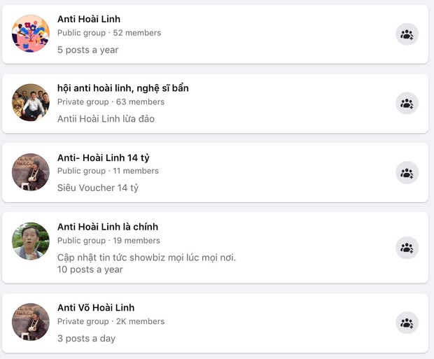 Hoài Linh bị lập loạt group antifan, bất ngờ với số thành viên tham gia - Ảnh 2