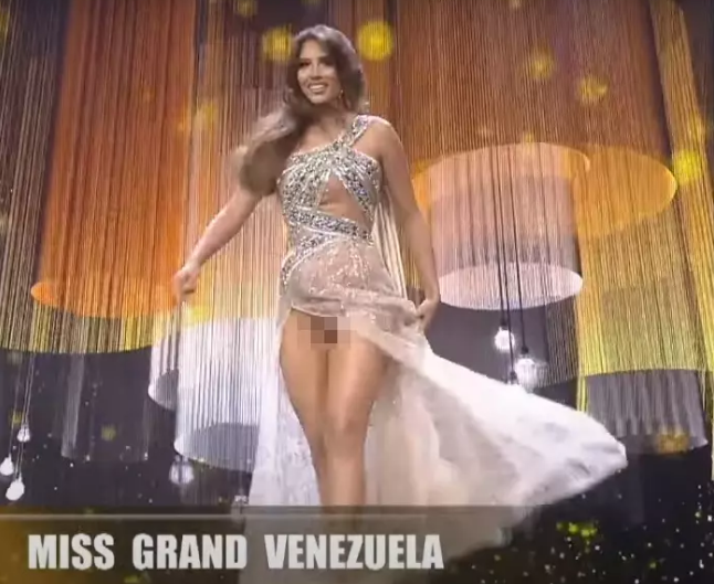 Hoa hậu Venezuela hớ hênh phản cảm trên sân khấu Miss Grand - Ảnh 3