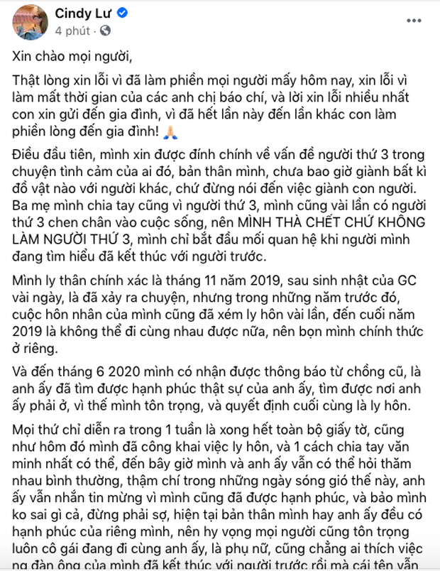 Cindy Lư - vợ cũ Hoài Lâm chính thức lên tiếng xác nhận hẹn hò Đạt G, phủ nhận chuyện là 'tiểu tam' - Ảnh 4