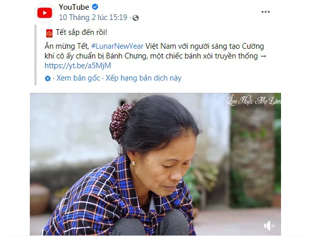 Ẩm thực mẹ làm được giới thiệu trên Fanpage chính thức của Youtube. Đây quả là niềm vinh dự đối với một người làm nội dung trên Internet.