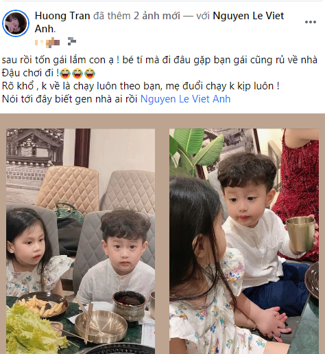 Vợ cũ 'mỉa mai' Việt Anh, nói con trai giống gen bố nên hay 'rủ gái về' - Ảnh 1