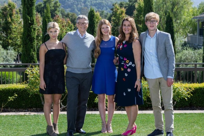 Gia đình tỷ phú Bill Gates trước khi tan vỡ.