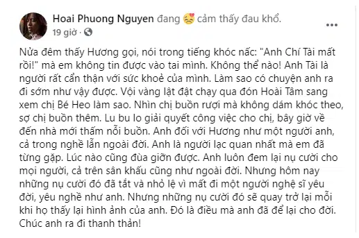 Chồng Việt Hương hé lộ tình hình vợ cố nghệ sĩ Chí Tài tại Mỹ - Ảnh 1
