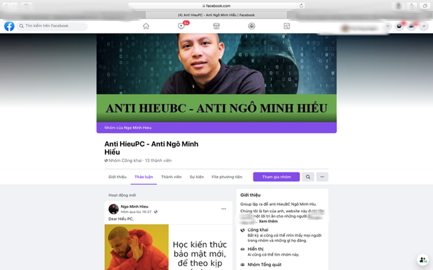 Xuất hiện group và website anti Hieupc khiến cộng đồng mạng tranh cãi dữ dội - Ảnh 2