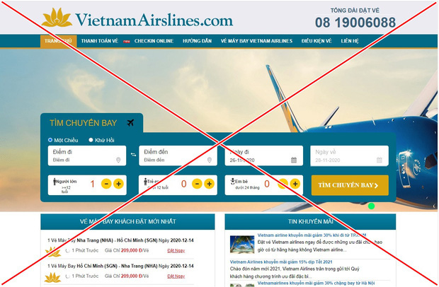 Hieupc 'xoá sổ' 2 trang web lừa đảo giả mạo Vietnam Airline và Vietjet Air  - Ảnh 1