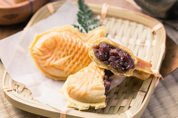 Taiyaki - món bánh cá nổi tiếng với phần nhân truyền thống là đậu đỏ anko