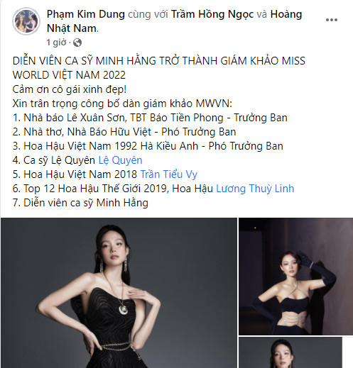 Nối gót Lệ Quyên, Minh Hằng là ca sĩ tiếp theo ngồi ghế giám khảo Miss World Việt Nam 2022 - Ảnh 1