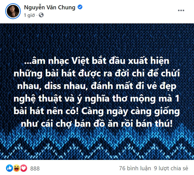Cộng đồng mạng phản ứng gay gắt vì nhạc sĩ Nguyễn Văn Chung nhận xét nhạc Việt 'như cái chợ', nghi ám chỉ đến Rap - Ảnh 1