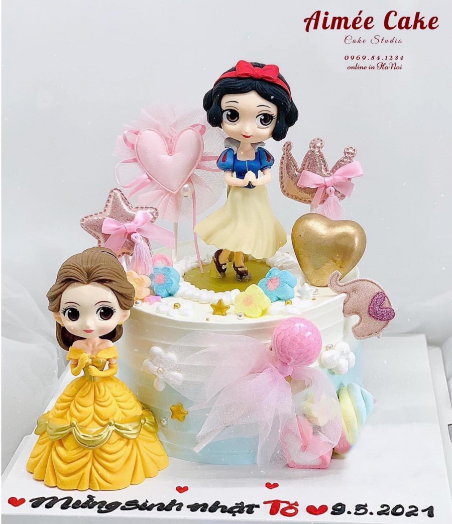 Bánh kem hình công chúa dành cho bé gái(Nguồn ảnh: Aimee Cake).