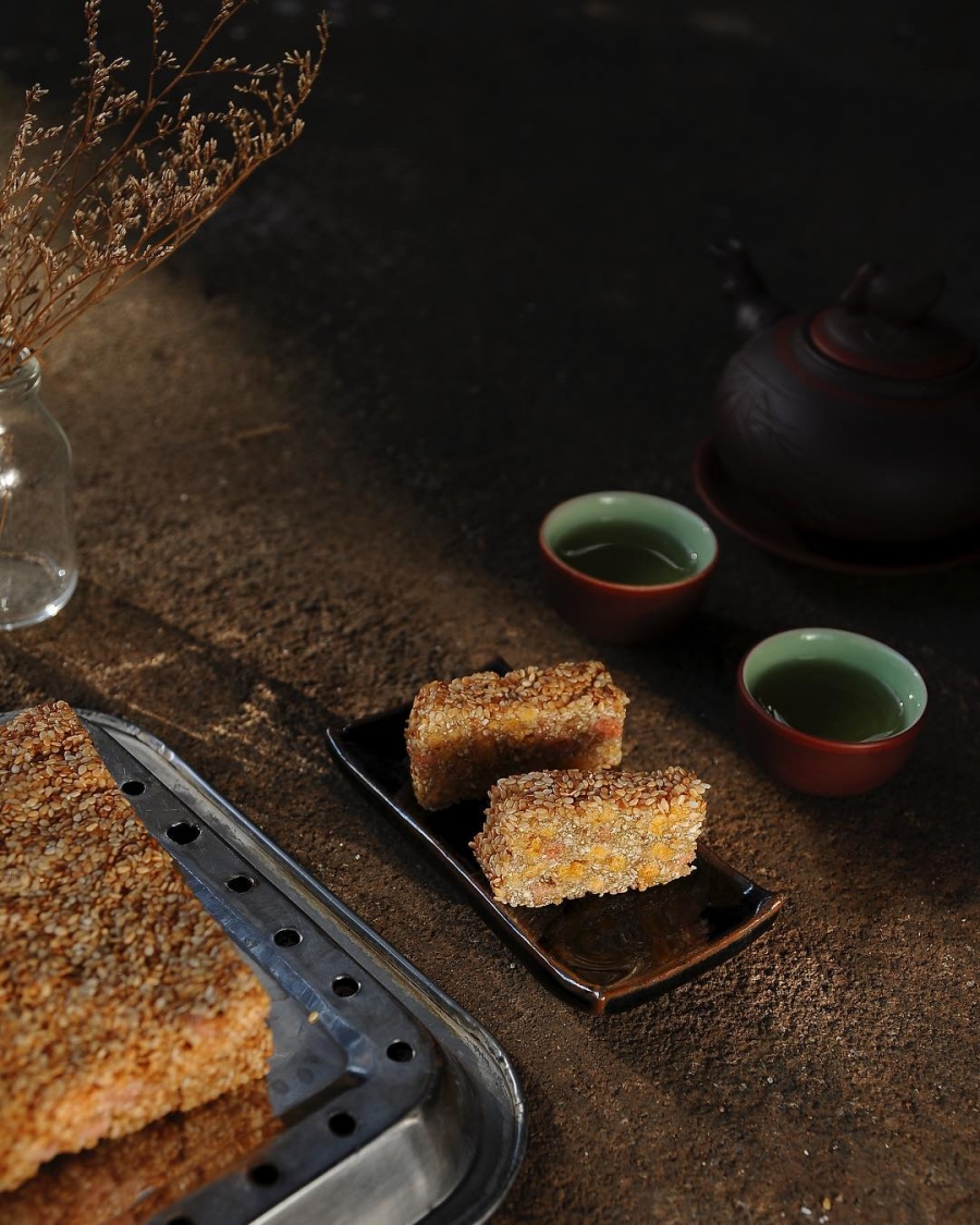 Bánh cáy là một món đặc sản nổi tiếng của Thái Bình. Ảnh: trinhtrn