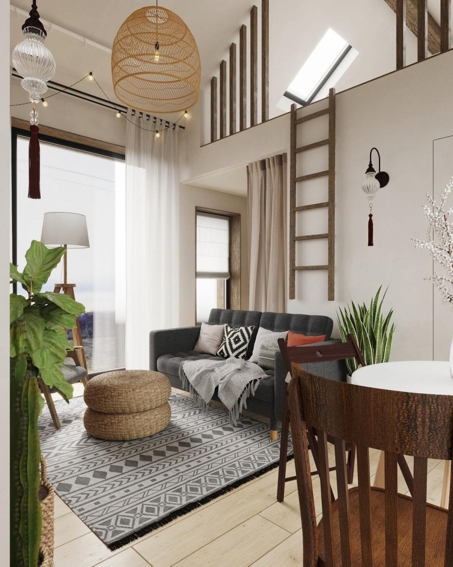 Căn hộ 40m² sở hữu trần nhà cao thoáng lên đến 4,2m, với các giải pháp thiết kế nội thất thông minh, mang đến cho chủ nhân không gian sống tiện nghi và ấm áp.