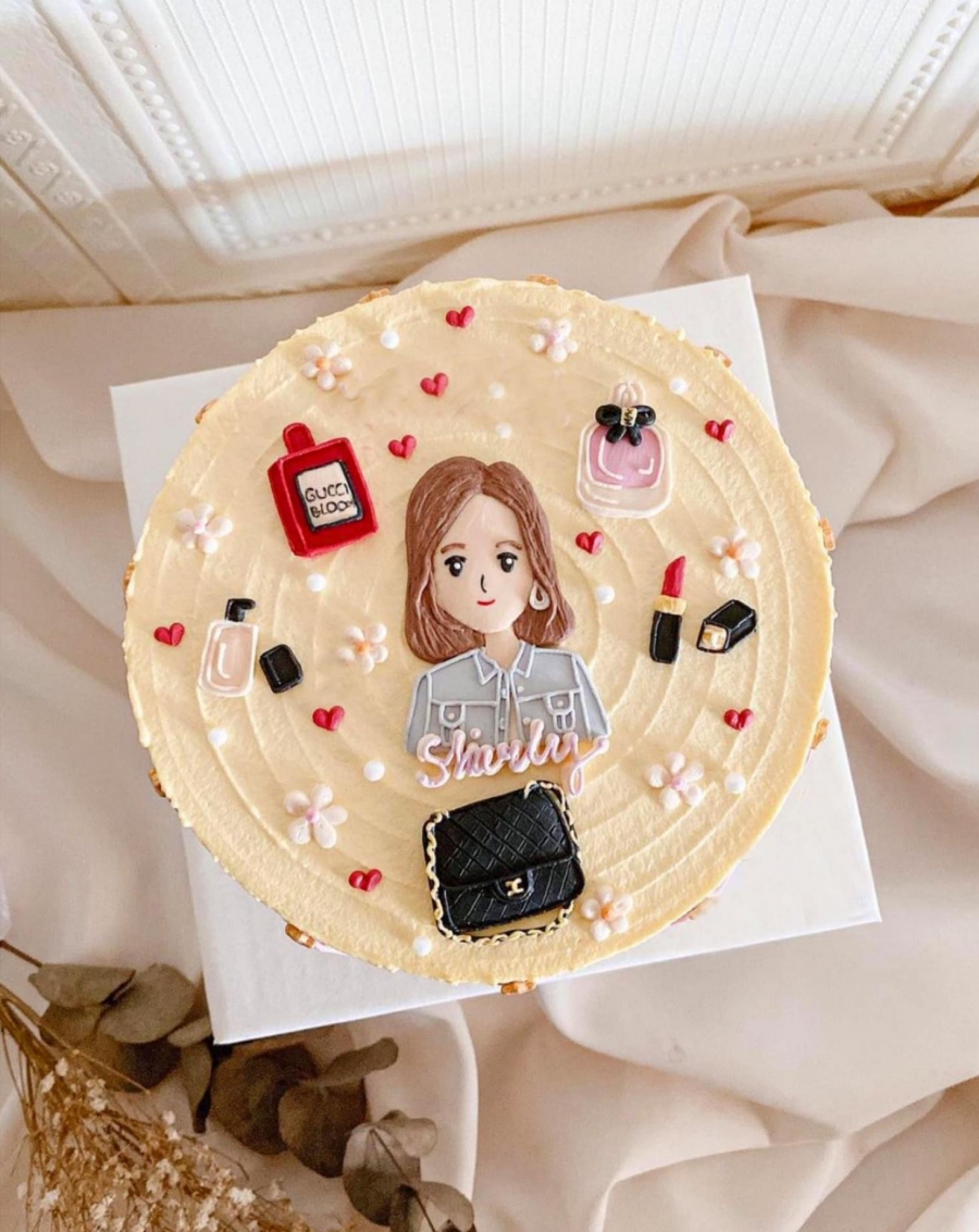 Bánh kem mỹ phẩm, túi xách.. dành cho bạn gái(Nguồn ảnh: Aimee Cake).